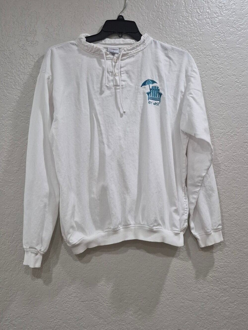 Crazy Shirts Hawaii Key West White Pullover Sweatshirt M